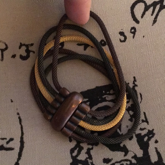 ERICA ZAP TRI STRAND NECKLACE AND BRACELET SET - Picture 3 of 7